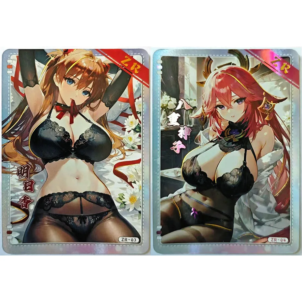 أنيمي آلهة قصة ZR Asuka Langley Soryu Yae Miko Miku قسط بريق تحصيل بطاقة عيد الميلاد هدية عيد ميلاد مجلس لعبة