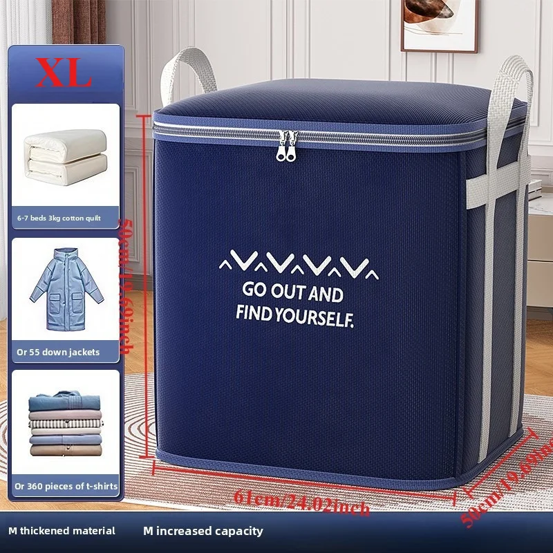 منظم حقيبة تخزين الملابس بمقبض كبير جدًا مع مقبض معزز لعبة وسائد ملاءات السرير