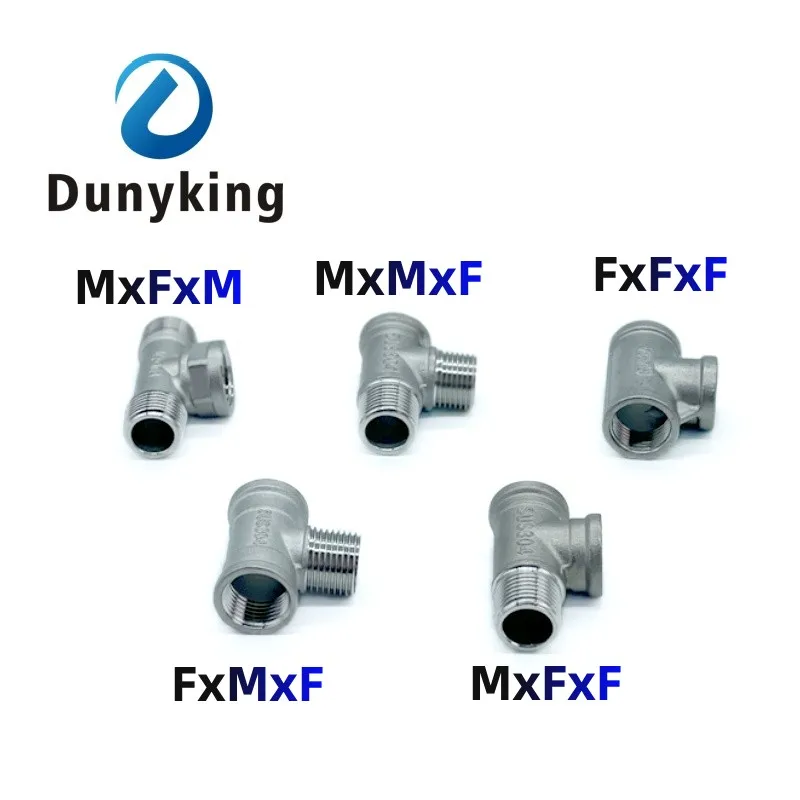 BSP male+male+Female Threaded 3 Way Tee T Pipe Fitting 1/4\