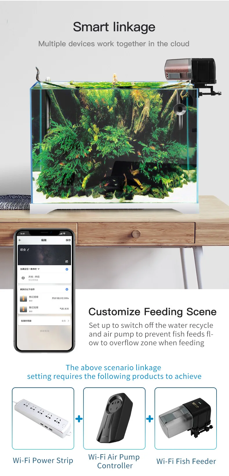 Automatic Aquarium Fish Tank Food Feeder Timing/Wifi Wireless Intelligent Mobile APP Voice Control Remote food dispenser