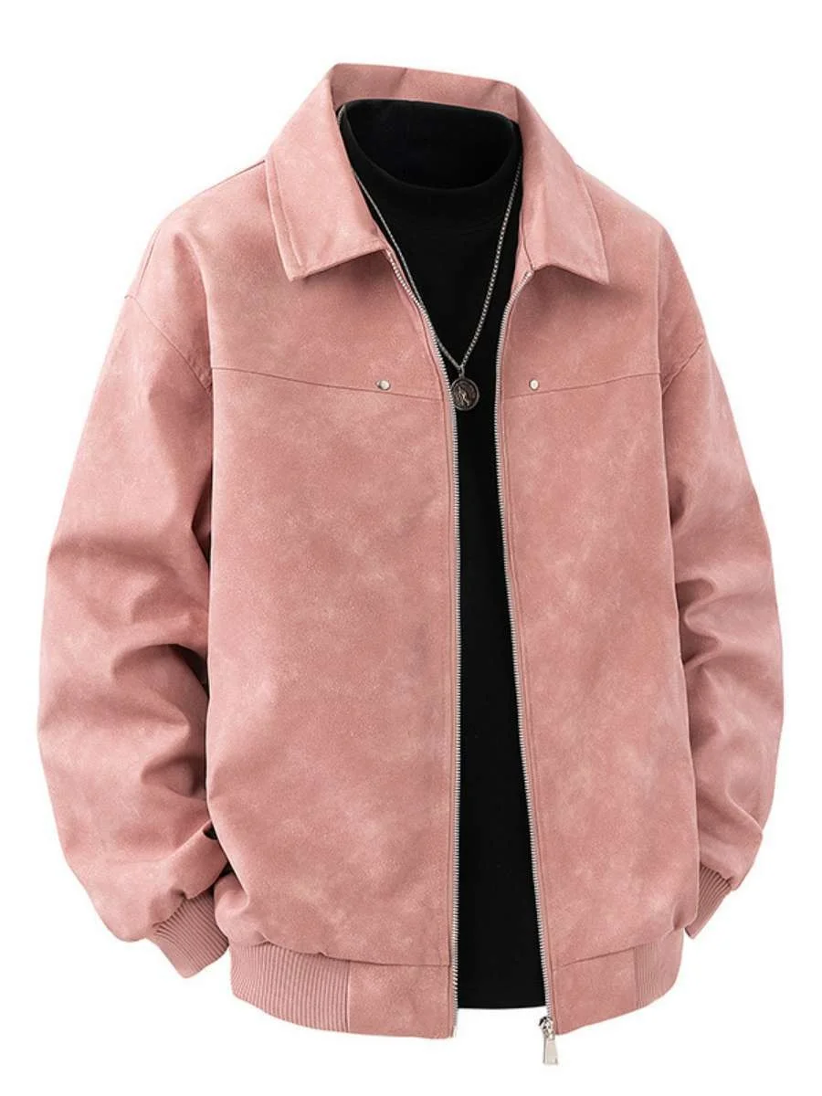 

Мужская кожаная куртка с цветным воротником, повседневная, молодежная, осенняя, новая, стильная, мотоциклетная, из искусственной кожи, с длинной молнией