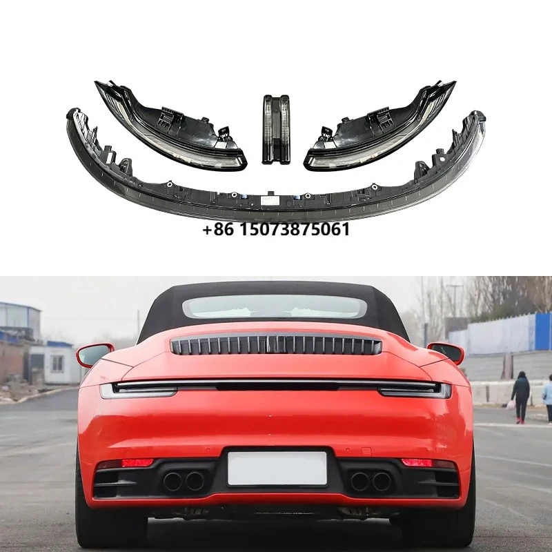 2019-2025 911 Car Modification Upgrade 992 Rear Black Background Taillight Reverse Turn signal Body Kit