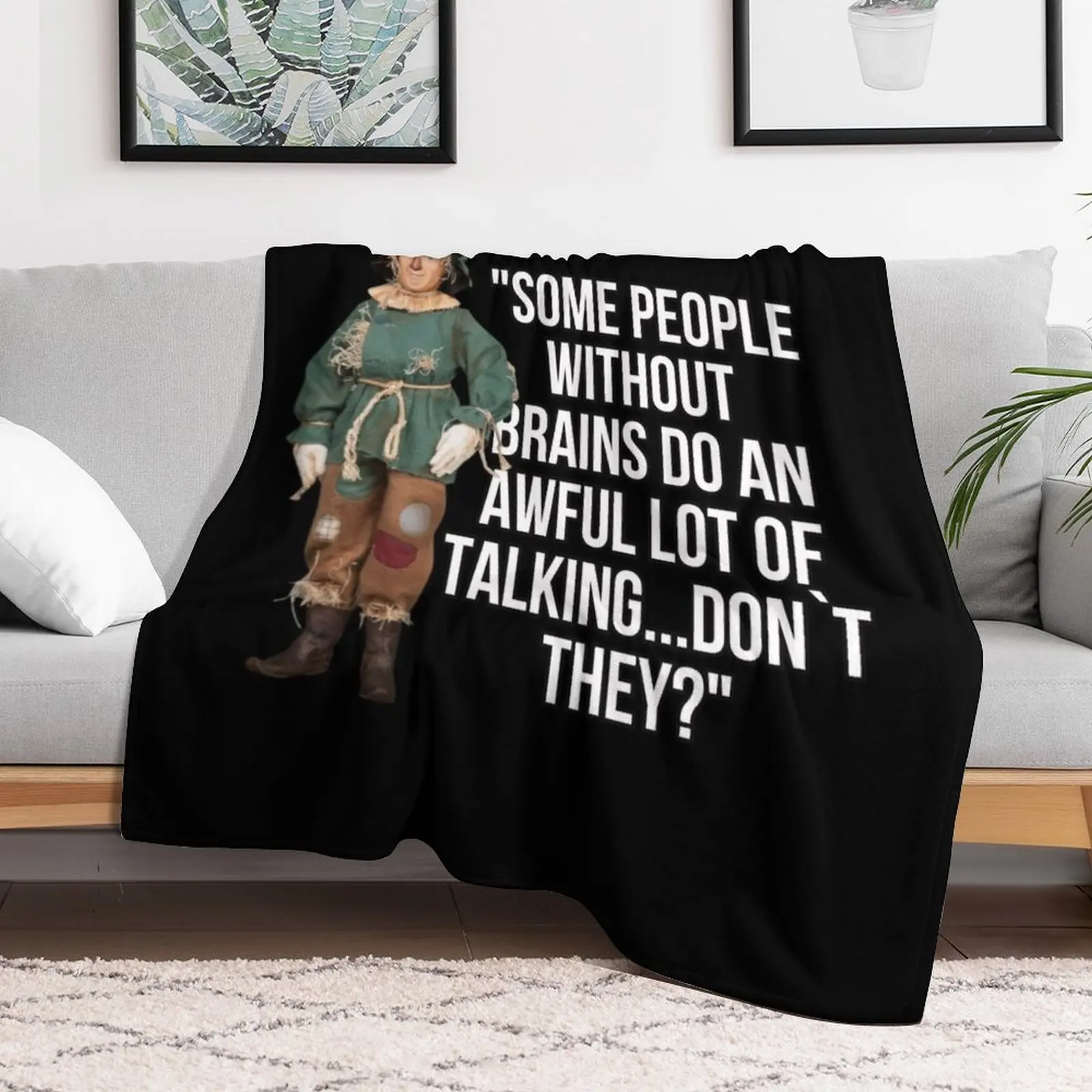 Wizard Of Oz Quote Scarecrow Throw Blanket Soft Big Decorative Throw Baby blankets ands Blankets