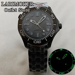 LARIMOKER 41mm PDV Case black dial Use NH35  PT5000 Mechanical Men's Watch Sapphire Glass Stainless Steel  Strap