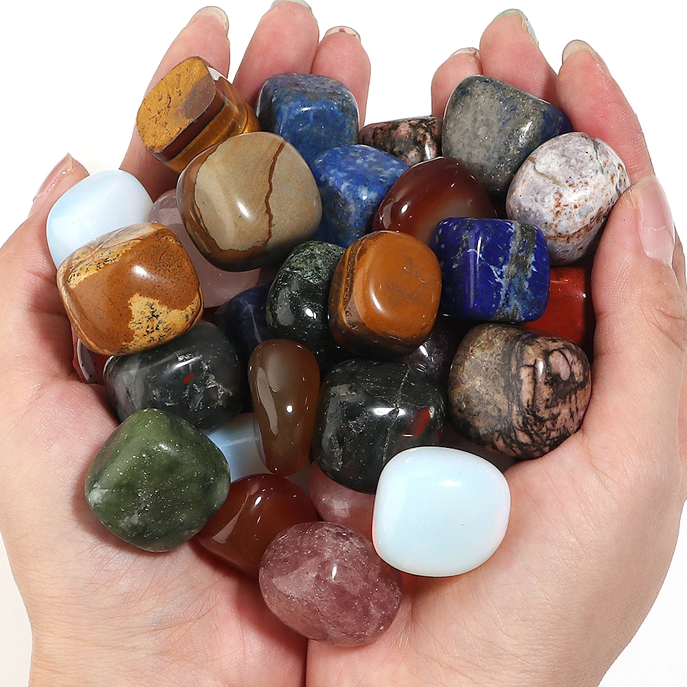 Natural Tumbled Stones Healing Crystal Reiki Quartz Gems Bulk Ore Gravel Energy Mineral Specimen Tank Aquarium Garden Home Decor