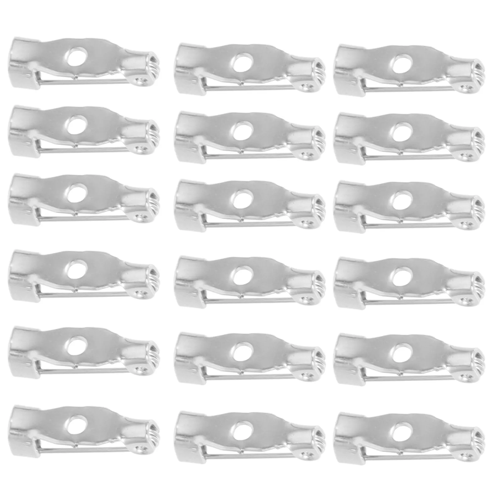 100Pcs DIY Safety Pin Iron Locking Brooch Three-Holes Decorative Pin Jewelry Making Sewing Fixing Three-Holes Brooch