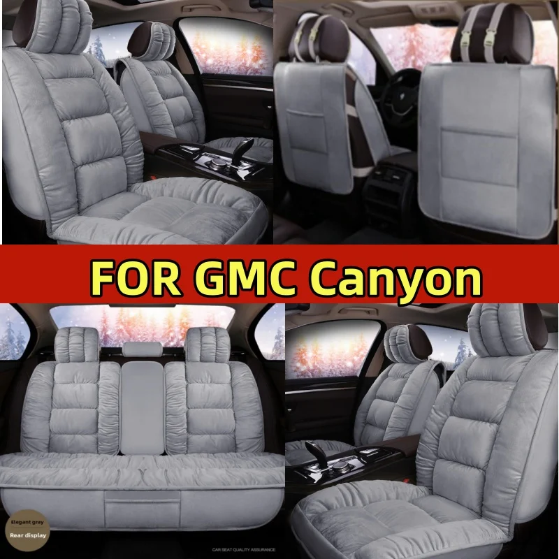 

Чехол на автомобильное сиденье GMC Canyon для зимы, короткий плюшевый утолщенный теплый мягкий удобный нескользящий чехол на сиденье с полной оберткой