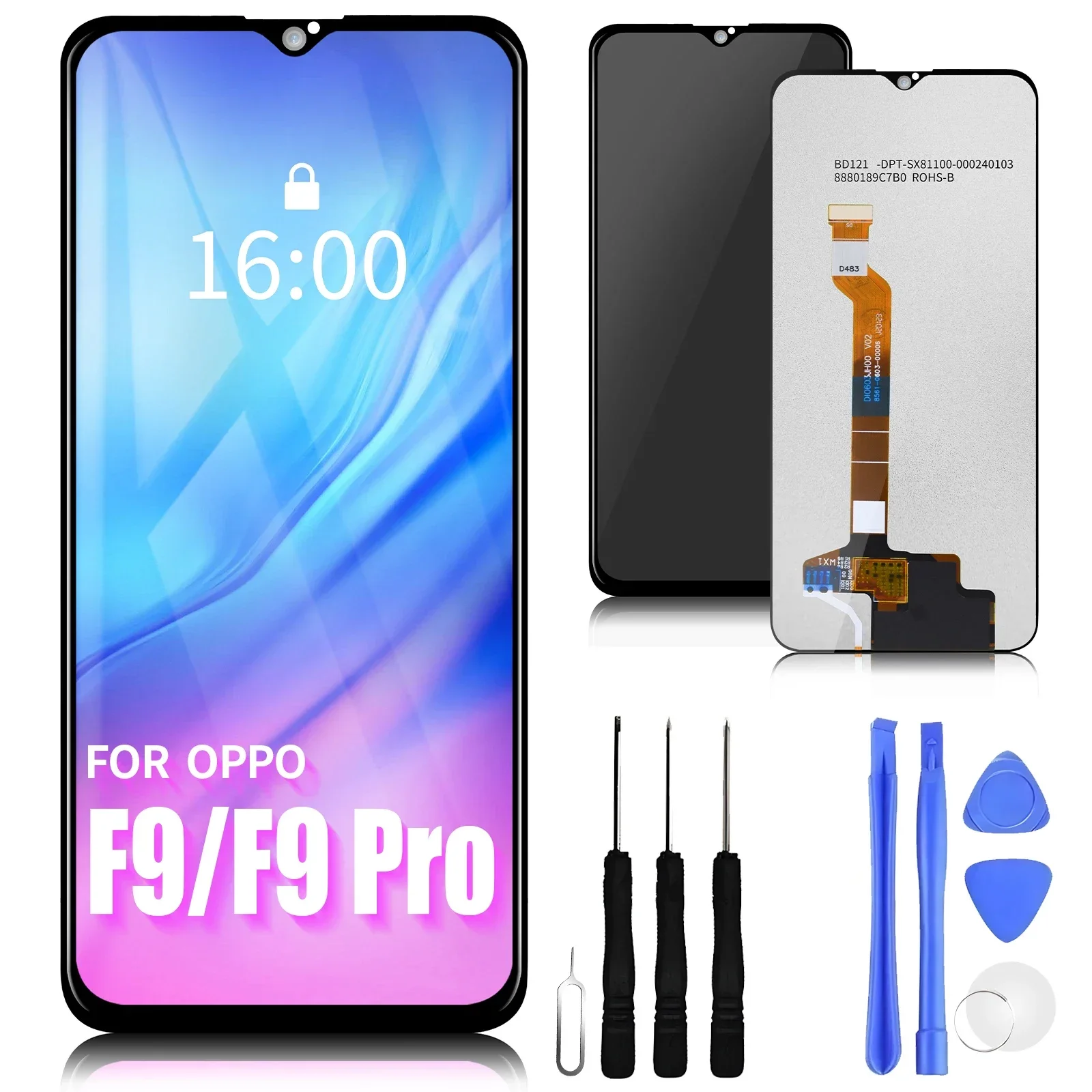 

For OPPO F9/F9 Pro Display Touch Screen Digitizer Assembly Lcd Panel For Oppo A7x realme 2Pro U1 Screen Replacement Repair Parts