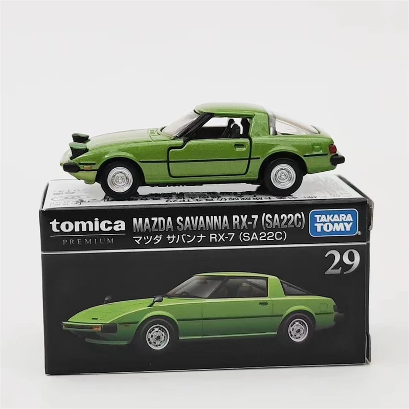 TAKARA TOMY alliage simulation voiture modèle phare TP29 Mazda RX-7 collection ornements, jouets pour garçons, cadeaux de vacances pour enfants