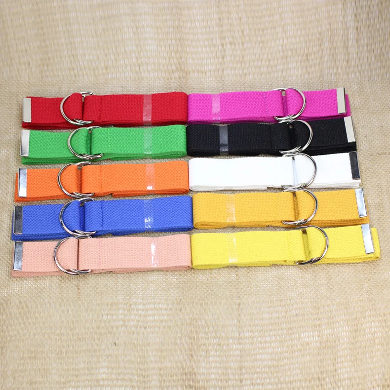 men / women belt D Shaped Double Ring Buckle Simple Solid Cotton Canvas All-match Unisex Canvas Belts Waist Belt luxury