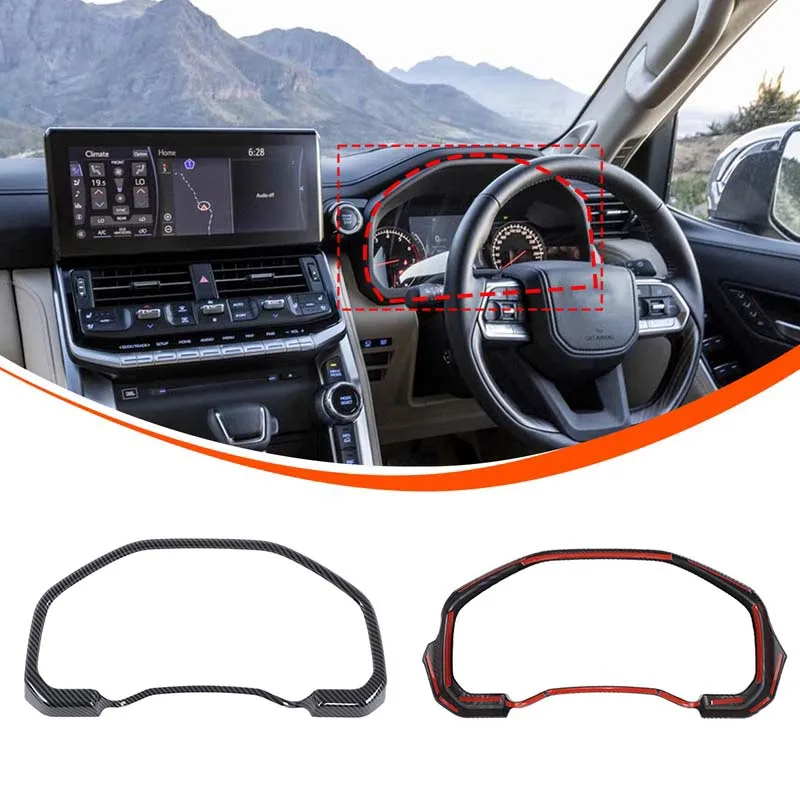 Car Speedometer Frame Trim Sticekr Instrument Panel Frame Trim Sticker Car Accessories For Toyota Land Cruiser LC300 2023-2026