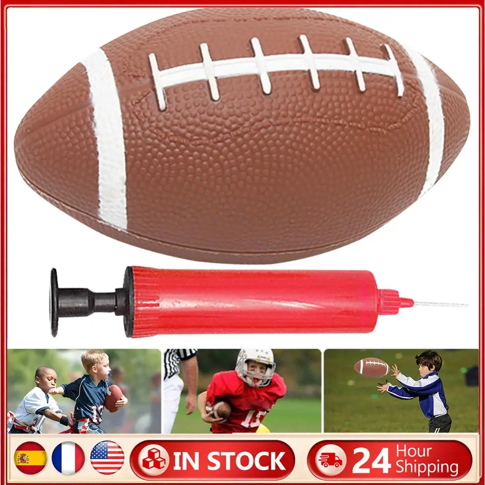 

Мяч для регби для подростков, детские игрушки, футбольные мячи, надувной маленький мяч для регби с надувным устройством, детский игровой мяч для обучения детей