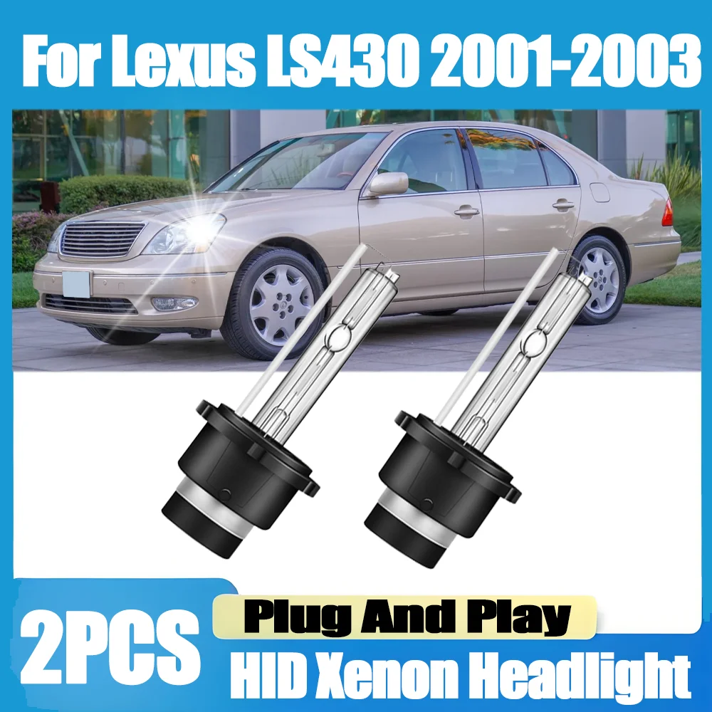 

2PCS 35W D2S Xenon Headlight Bubs Xenon Car Lights 6000K White Super Bright 20000LM High Power For Lexus LS430 2001 2002 2003