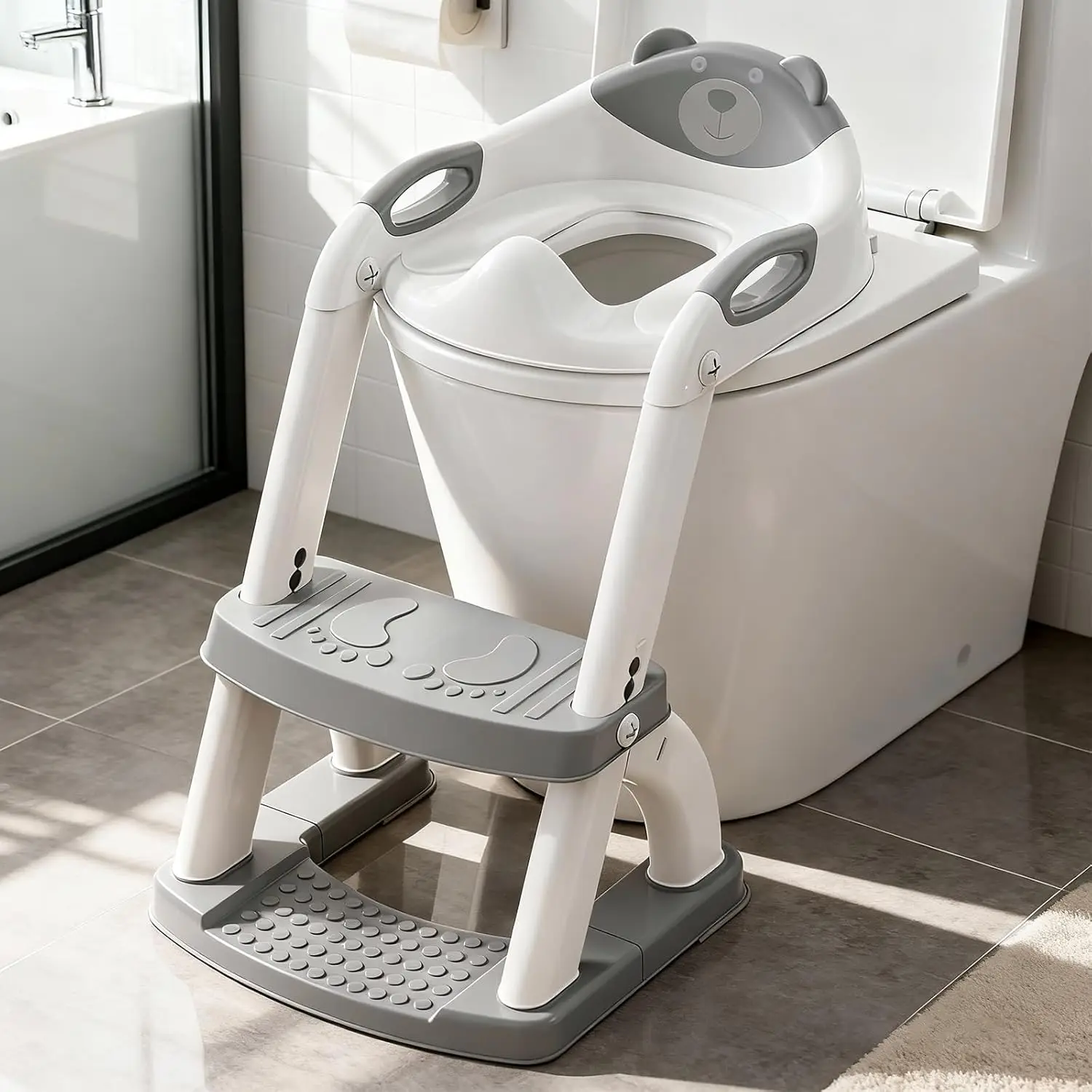 

Potty Training Seat, Upgrade Toddler Toilet Seat for Kids Boys Girls, 2 in 1 Potty Training Toilet, Splash Guard Anti-Sl