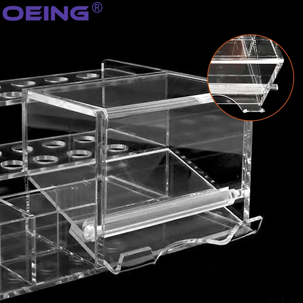 OEING Dental Acrylic Organizer Dental Resin Composite Syringe Organizer Holder Storage Box Dispenser Holder Stand Dentist Tools