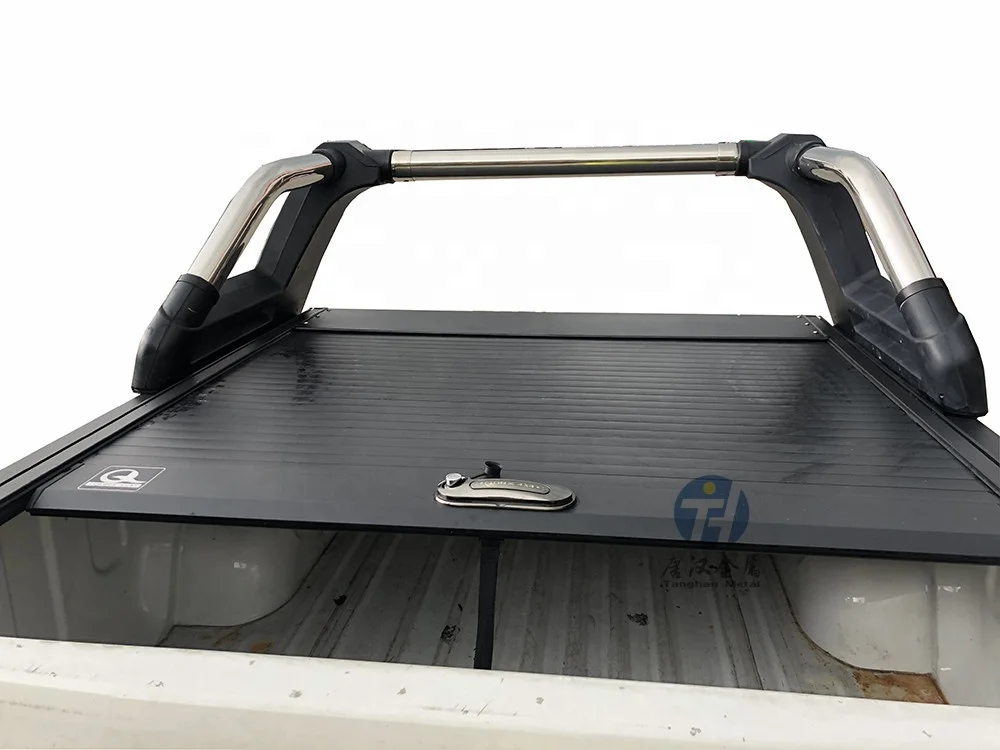 Aluminum Roll Up Tonneau Cover retractable Truck Bed Cover for HiluxRevo