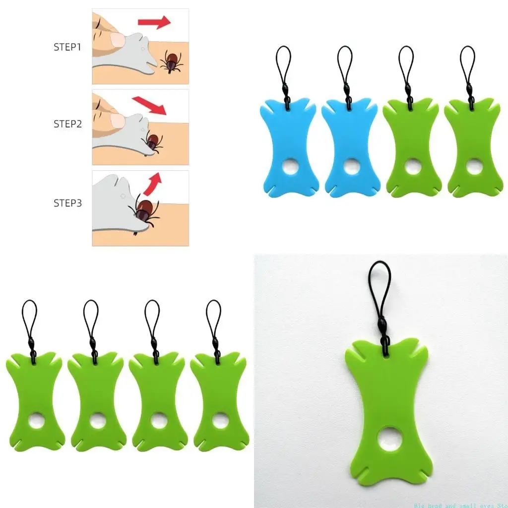 581C 4Pcs Remover Tools for Pet Dogs with Magnifier Perfect for Outdoors Enthusiasts Removes and Fleas Easily