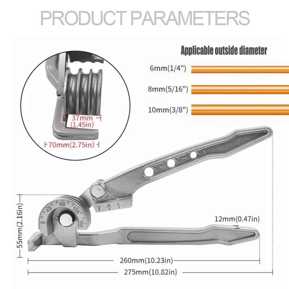 180 درجة أنابيب بندر ل 1/4 5/16 3/8 بوصة النحاس الألومنيوم رقيقة أنابيب الصلب بندر 6/8/10 مللي متر أنبوب بندر