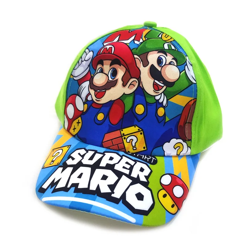 Super Mario Baseball Caps Cartoon Printing Kids Peaked Cap Boys Girls Hip Hop Sunhats Outdoor Child Hat 2-8y