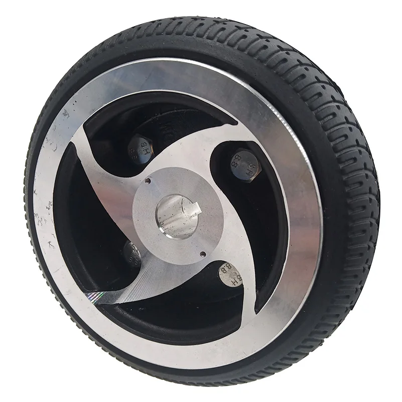 

НОВОЕ 6,5-дюймовое сплошное колесо 165X45, ненадувная шина + концентратор со шпоночным пазом для газового/электрического скутера и квадроцикла — внутреннее отверстие 19 мм