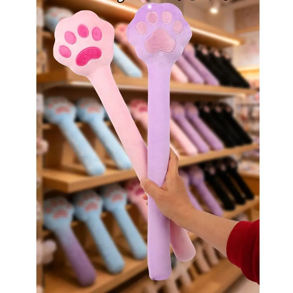 Cute Claw Shape Cat Claw Massage Hammer Soft Long Handle Meridian Slap Stick Comfortable Elastic Tapping Back Massager
