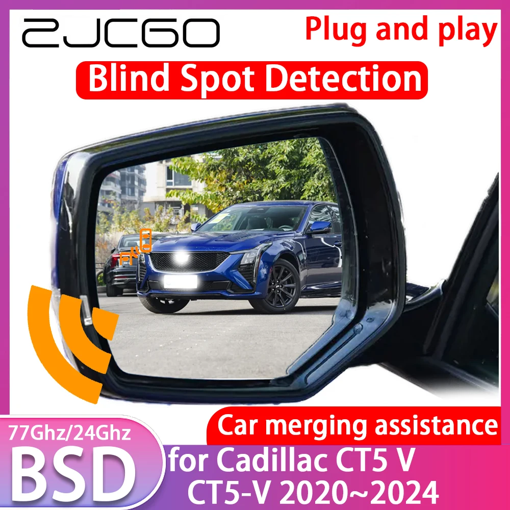 

ZJCGO for Cadillac CT5 V CT5-V 2020~2024 Blind Spot Detection Car BSD BSA System Driving Warning Radar Alert Mirror