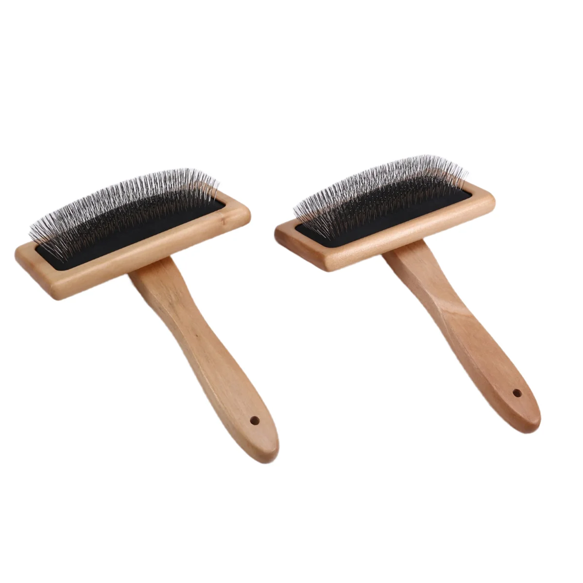 

New User~2 PCS Wool Carders, 6.1InchX4.8Inch Large Hand Carders for Wool, Craft Wool Felt Mixing Tool, Pet Slicker Brush