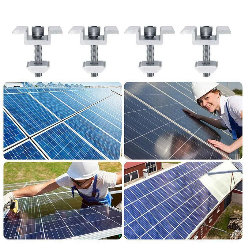 

A03F-32Pack Solar Panel Mounting Brackets, Solar Panel End Clamps, Centre Clamps, For PV Solar Panel Solar Module 30Mm
