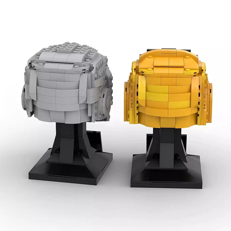 Bricklink Ideas MOC French Band Daft Punk Helmet Figures Sculptures Sets Collection Building Blocks Kid Toys Christmas Gift