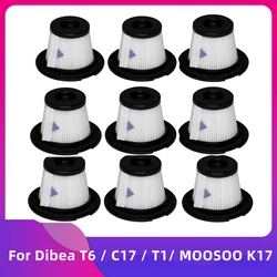 Dibea için T6 / C17 / T1 / SC4588 / MOOSOO K17 elektrikli süpürge Hepa yedek filtre parçaları aksesuarları