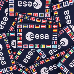 Ricamo Europa Aeronautica Agenzia Vestiti Iron-on Patches rettangolo ESA Space Flag Emblema Cucire su Applique Per Giacca Zaino