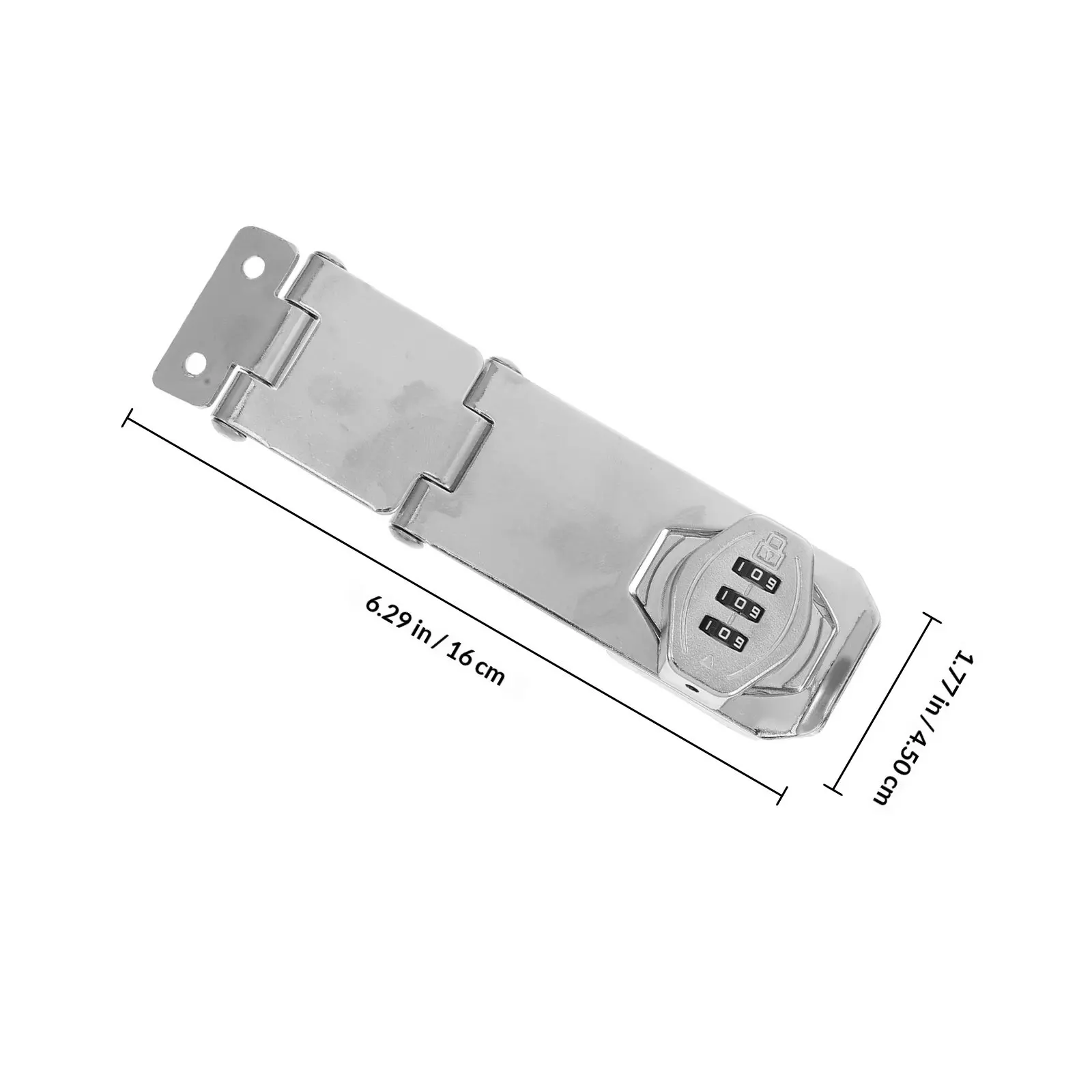 1Set Sturdy Metal Drawer Cabinet Lock with Double Hinge Password Protection Keyless Combination Lock for Home Office School