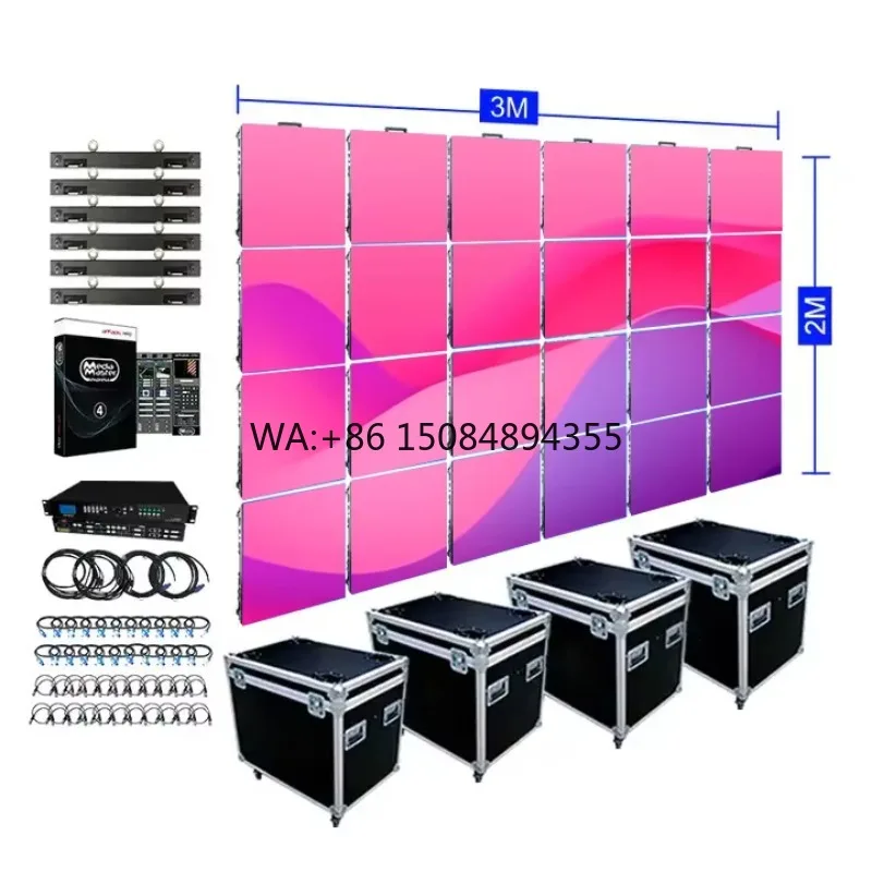 500x500 Die Cast Aluminum LED Display Video Wall Rental Stage Backdrop Screen Pantalla LED P3.91 Exterior