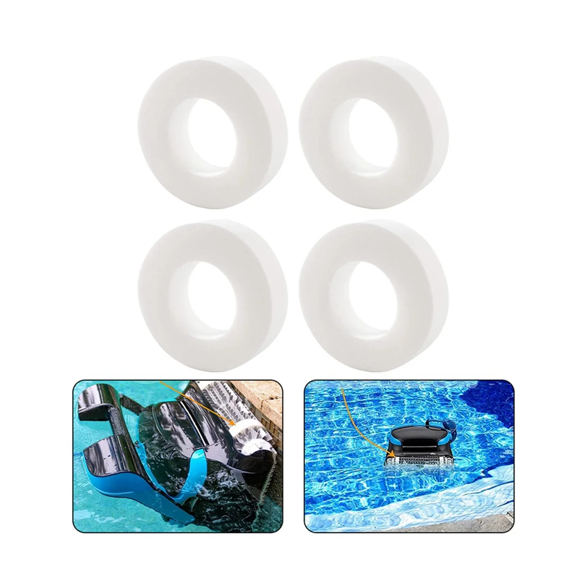 4Pcs Climbing Ring for Dolphin 6101611-R4, M200 M400 M500 Swimming Pool Robot Wheel Cover Replace