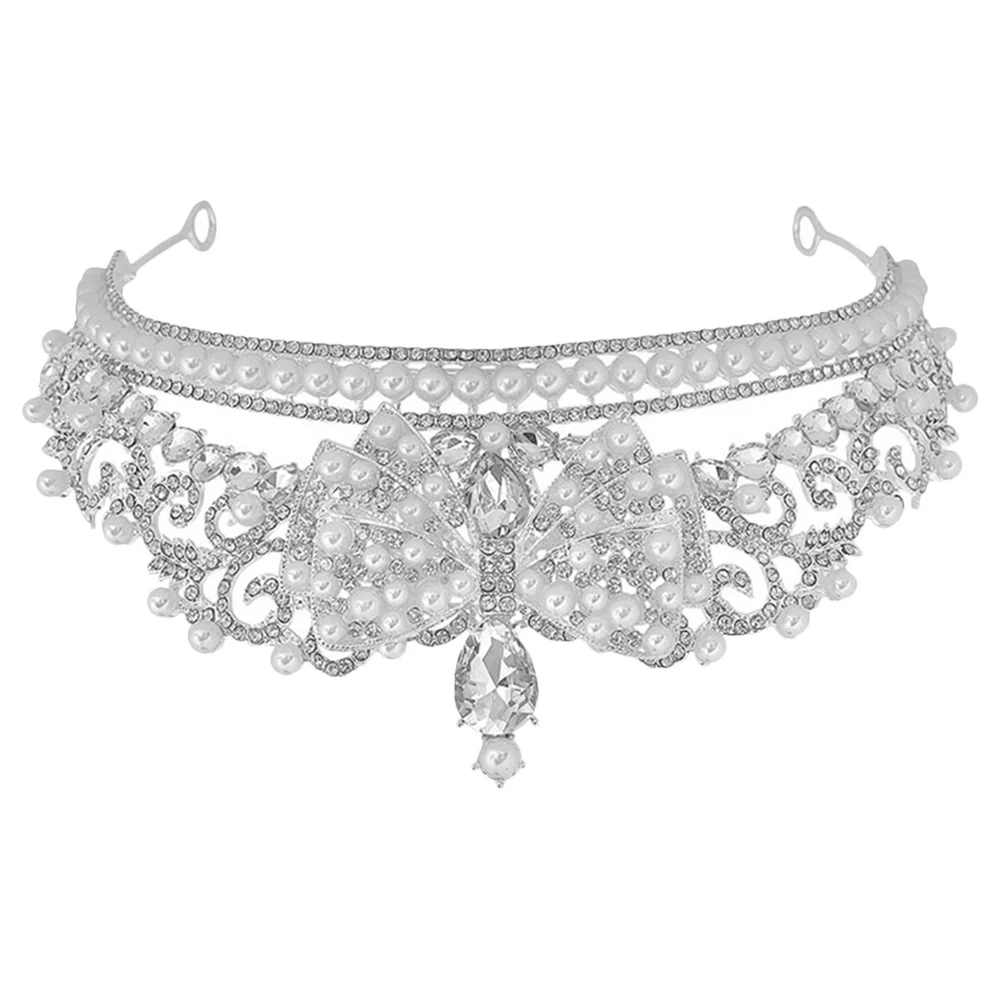 

Princess Crown Hair Accessory Luxury Tiara For Women Bridal Wedding Headdress Vintage Rhinestone Headband For Bride Girl