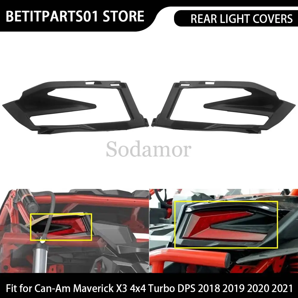Rear Brake Stop Light Protection Taillight Cover UTV Accessories For Can-Am Maverick MAX X3 Turbo RR X RS w/Smart-Shox 2021-2025