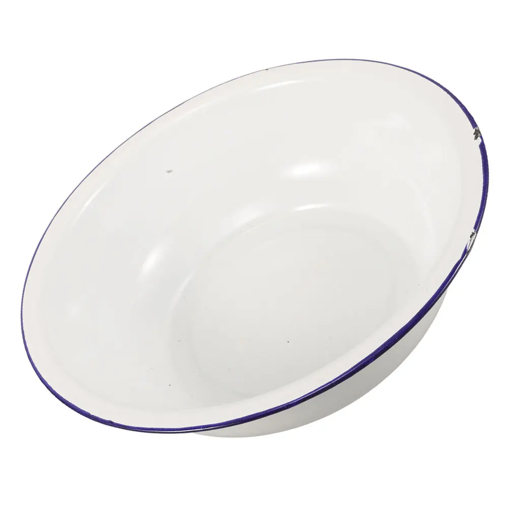 

Durable Enamel Bath Basin Foldable Soaking Tub Portable Bucket Large Capacity Rust Resistant Easy Clean Foot