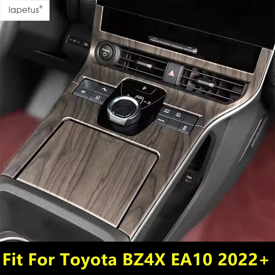 

For Toyota BZ4X EA10 2022 2023 ABS Wood Grain Look Car Center Console Gear Shift Panel Cover Trim Sticker Interior Accessories