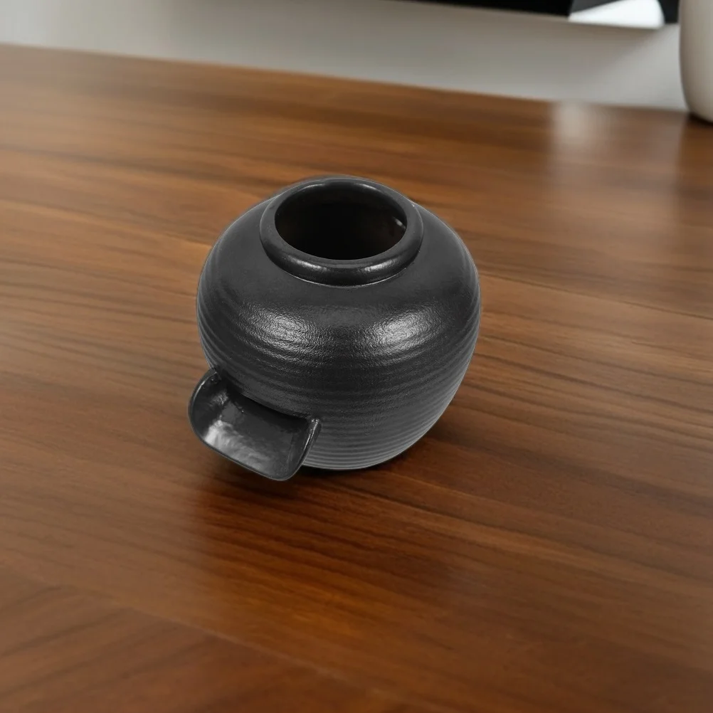 

Outdoor Ceramic Fountain Jar with Cascading Water Flow Vintage Fish Tank Inspired Patio Yard Decorative Landscape Water Feature