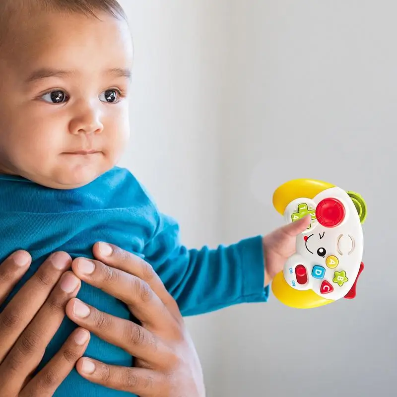 Controlador de brinquedo para crianças iluminação musical aprendizagem controlador habilidades motoras finas brinquedo sensorial formas e cores aprendizagem