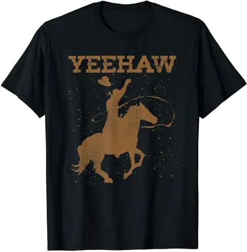 

NEW LIMITED Yeehaw Bull Riding Texas Funny Western Cowboy Gift Cowboy T-Shirt