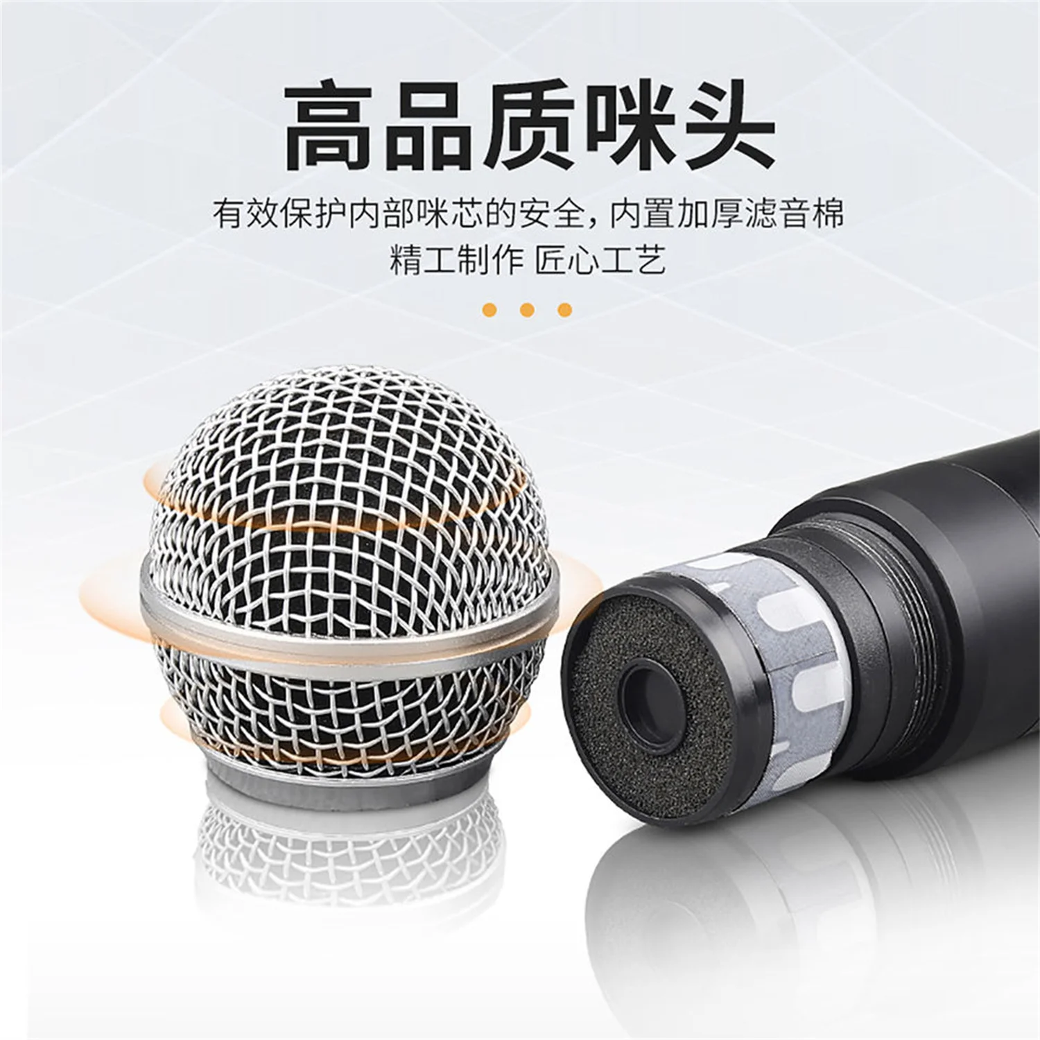

GAW-58C Wireless UHF Metal Microphone Karaoke Speaker Performance Outdoor Singing KTV Conference With Receiver Microphone
