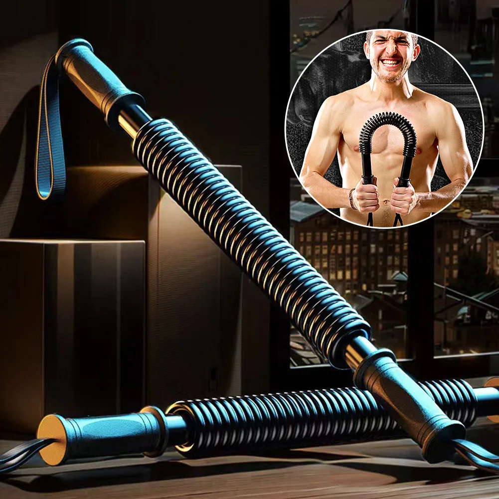 

Strength Training Bar,1Pc,Ergonomic Fitness Grip Bar Biceps Triceps Strengthener Spring Arm Strength Expander Arm Muscle Trainer