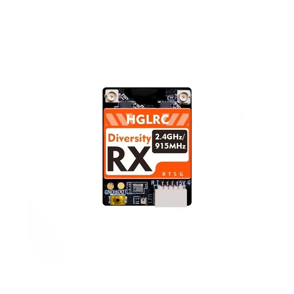 HGLRC Dualband RX ELRS Receiver 2.4GHz 915MHz Dual-Band Dual-Antenna Gemini Mode Mini 3g Board for Long Range FPV RC Drone Build