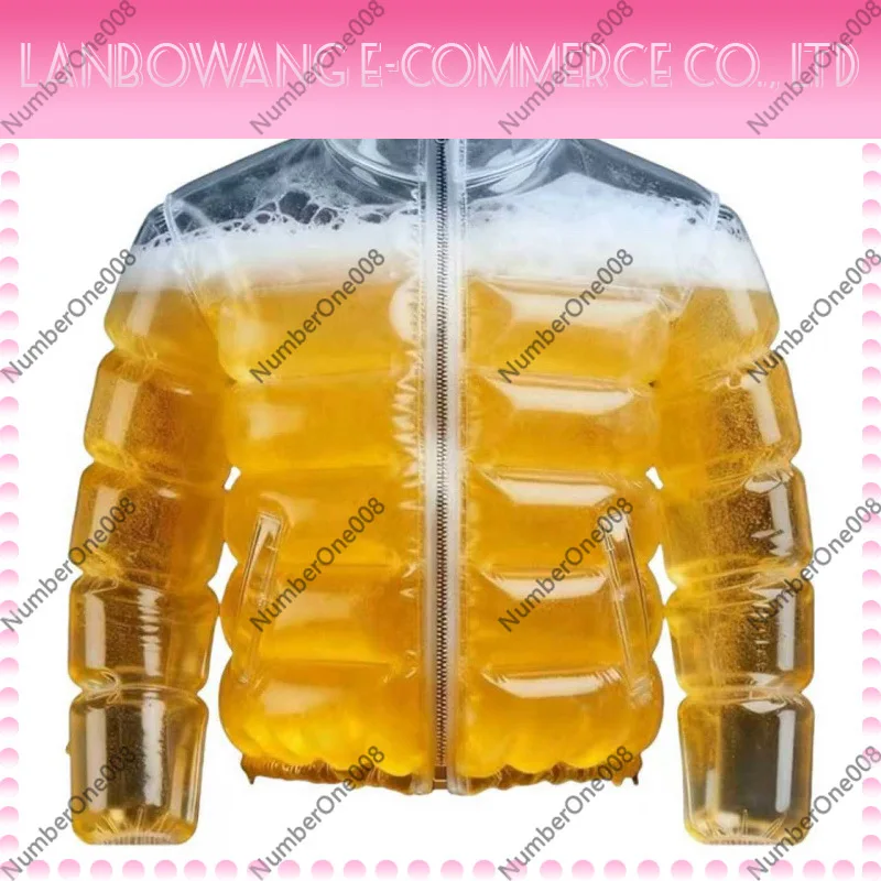 

Transparent Inflatable Pool Jacket Beverage Holder Party Costume PVC Air Jacket for Beer Can Storage Summer Dropshipping