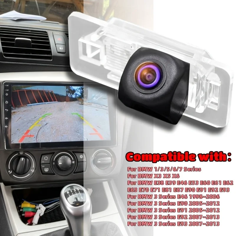 Error-Free Backup Camera, Car Rear View Camera for BM-W 1/3/5/6/7 Series,- Easy Installation