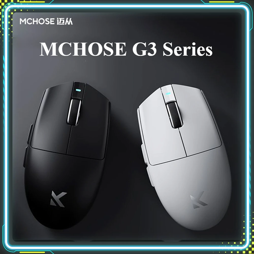 

Игровая мышь серии MCHOSE G3 PAW3395 8k, легкая, длительный срок службы батареи, беспроводная трехрежимная мышь на заказ, аксессуары для ПК, подарки