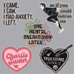 Vampire Inspired Enamel Pin Funny Quotes Brooch Pines Lapel Pins Badge on Backpack Clothing Accessories Heart Jewelry Gifts