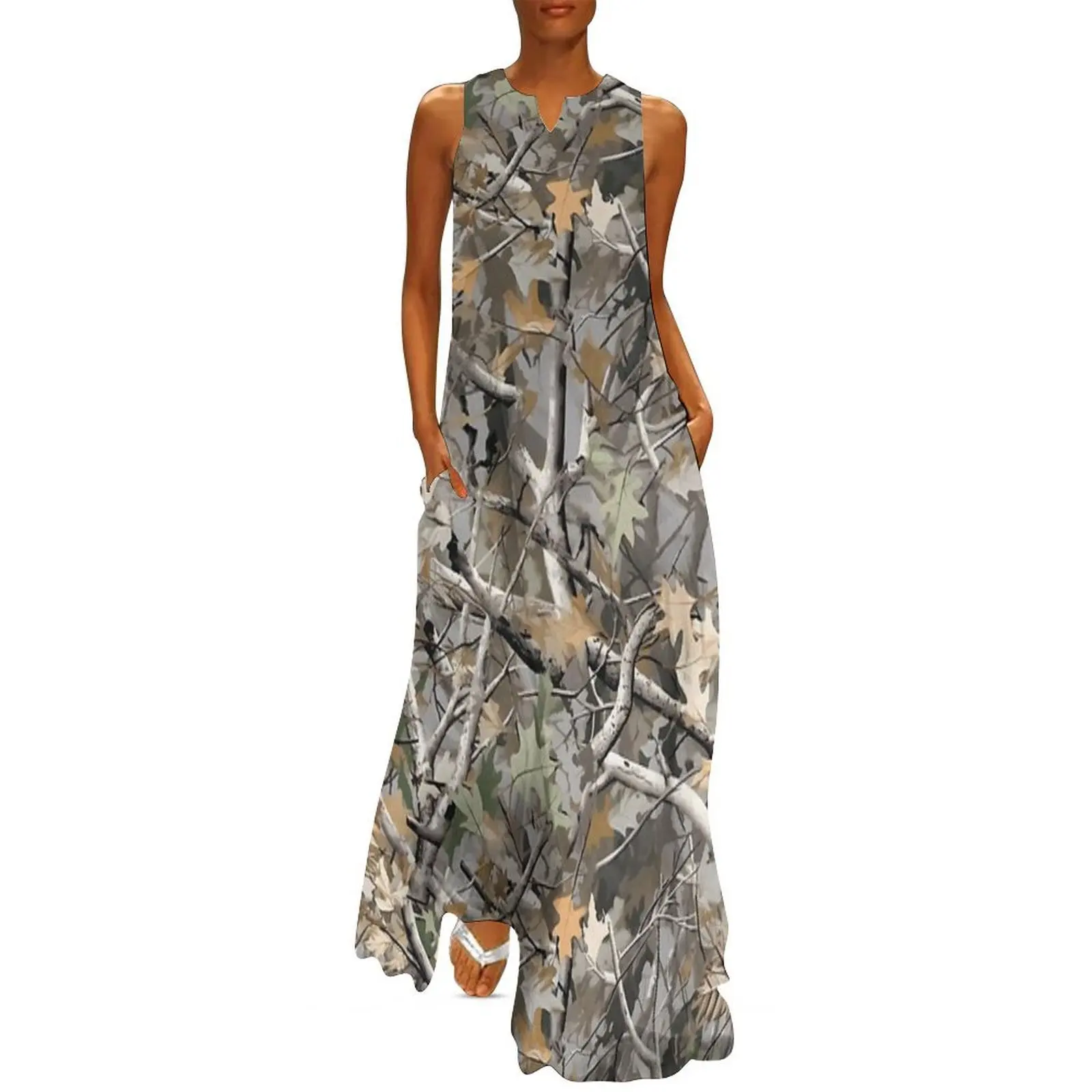 

Camouflage Reel Tree Pattern Designs Long Dress Summer women's clothing women's evening dresses 2025 summer dress womens 2025