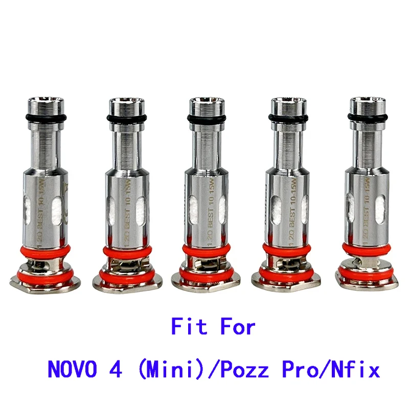 Bobina de malha para Kit NOVO 4, Kit Nfix Pro, NOVO 4 Mini Kit, Kit RPM 25W, LP1, 0.8ohm, 0.9ohm, 1.2ohm, 5PCs